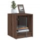 Sonata H Нощно шкафче със стъклена врата кафяв дъб 35x37x42 см