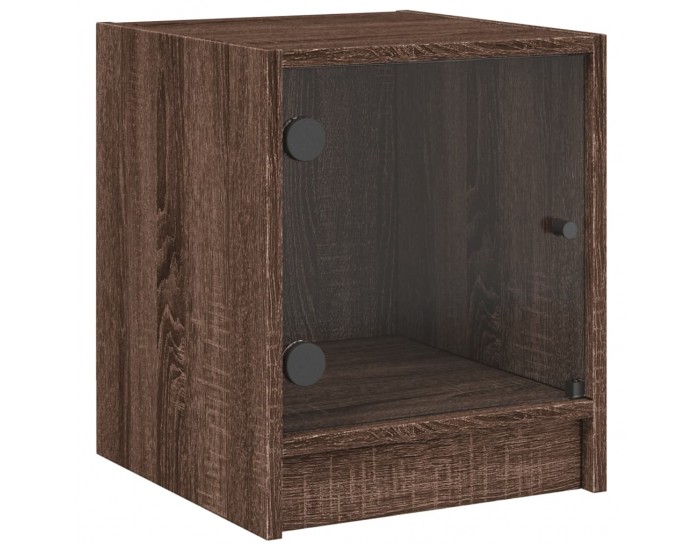 Sonata H Нощно шкафче със стъклена врата кафяв дъб 35x37x42 см