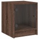 Sonata H Нощно шкафче със стъклена врата кафяв дъб 35x37x42 см
