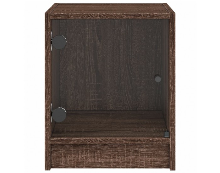Sonata H Нощно шкафче със стъклена врата кафяв дъб 35x37x42 см