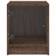 Sonata H Нощно шкафче със стъклена врата кафяв дъб 35x37x42 см