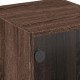 Sonata H Нощно шкафче със стъклена врата кафяв дъб 35x37x42 см