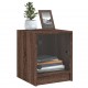 Sonata H Нощно шкафче със стъклена врата кафяв дъб 35x37x42 см