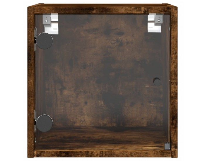 Sonata H Нощно шкафче със стъклена врата опушен дъб 35x37x35 см