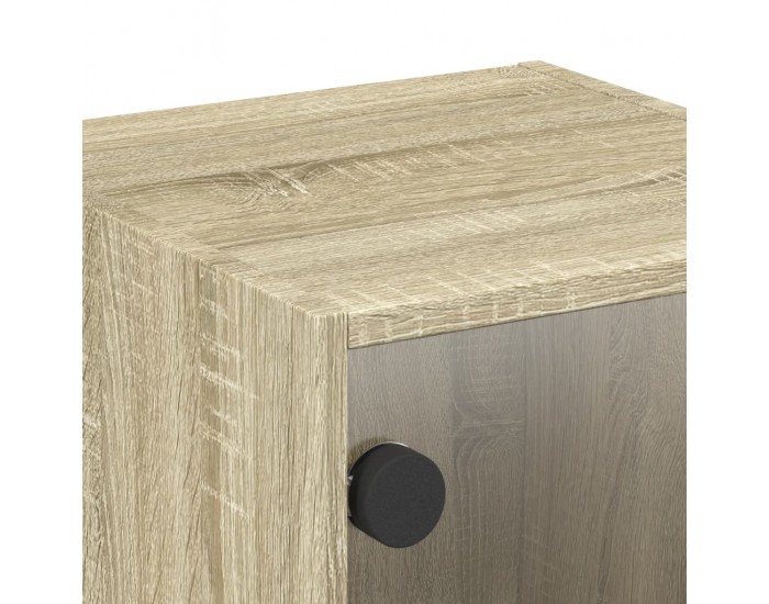 Sonata H Нощно шкафче със стъклена врата дъб сонома 35x37x35 см