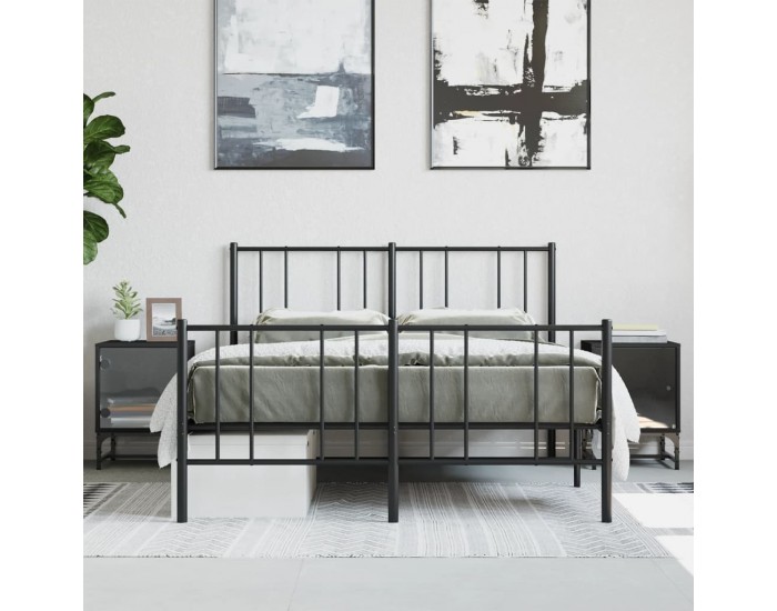 Sonata H Нощни шкафчета със стъклени врати 2 бр черно 35x37x50 см