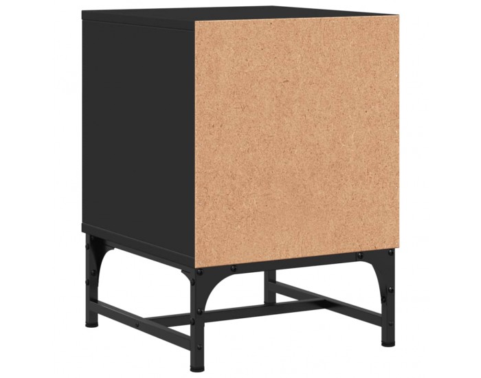 Sonata H Нощни шкафчета със стъклени врати 2 бр черно 35x37x50 см