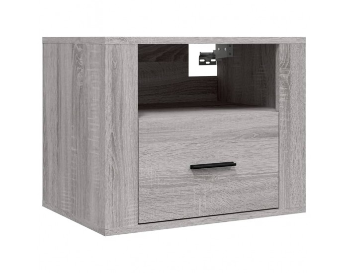 Sonata H Нощни шкафчета за стенен монтаж, 2 бр,сив сонома, 50x36x40 см