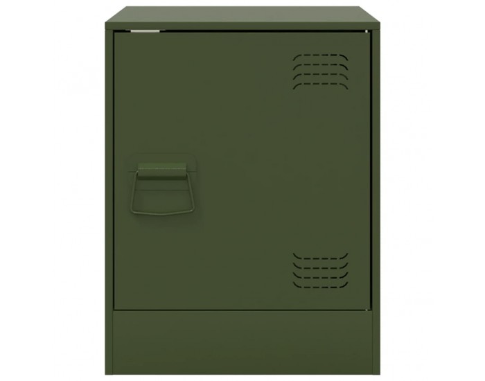 Sonata H Нощни шкафчета 2 бр маслиненозелени 34,5x39x44 см стомана