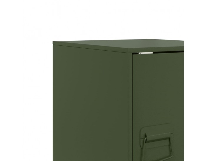 Sonata H Нощни шкафчета 2 бр маслиненозелени 34,5x39x44 см стомана