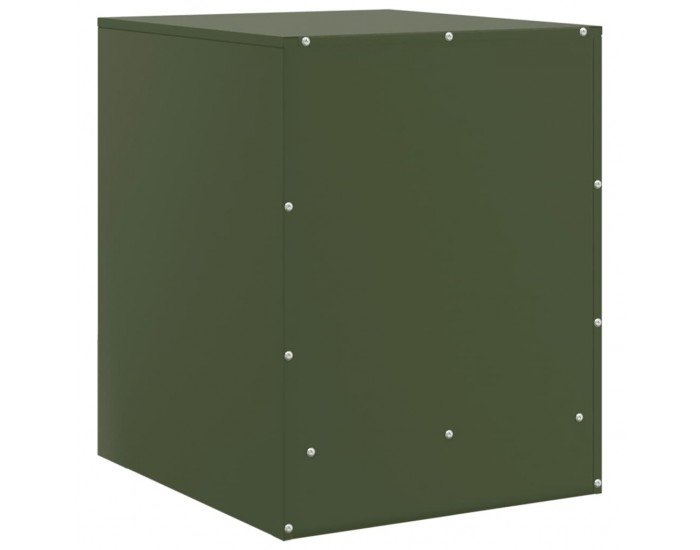 Sonata H Нощни шкафчета 2 бр маслиненозелени 34,5x39x44 см стомана