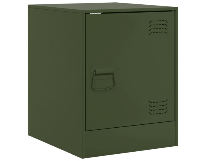 Sonata H Нощни шкафчета 2 бр маслиненозелени 34,5x39x44 см стомана
