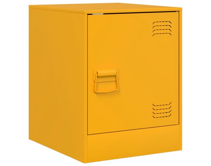 Sonata H Нощни шкафчета 2 бр горчица жълто 34,5x39x44 см стомана