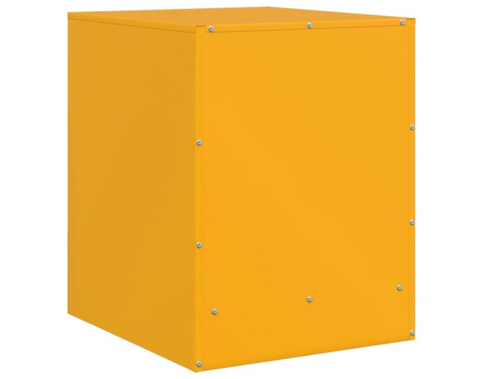 Sonata H Нощни шкафчета 2 бр горчица жълто 34,5x39x44 см стомана