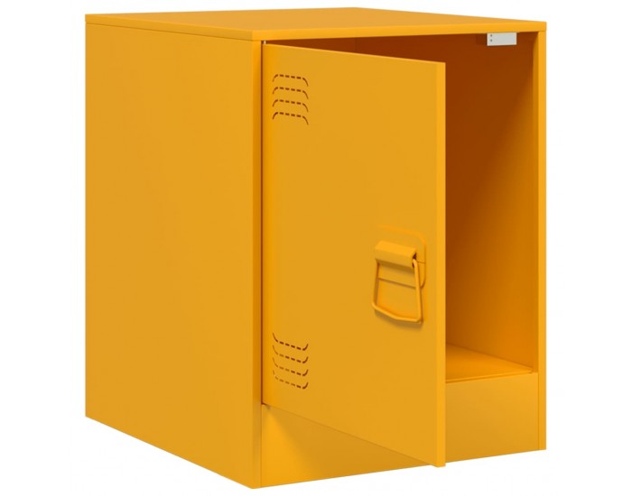 Sonata H Нощни шкафчета 2 бр горчица жълто 34,5x39x44 см стомана