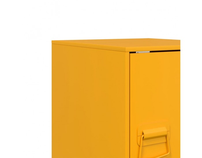 Sonata H Нощни шкафчета 2 бр горчица жълто 34,5x39x44 см стомана
