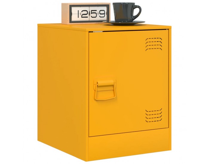 Sonata H Нощни шкафчета 2 бр горчица жълто 34,5x39x44 см стомана
