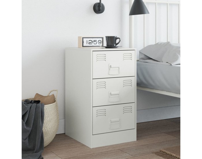 Sonata H Нощно шкафче, бяло, 34,5x39x62 см, стомана