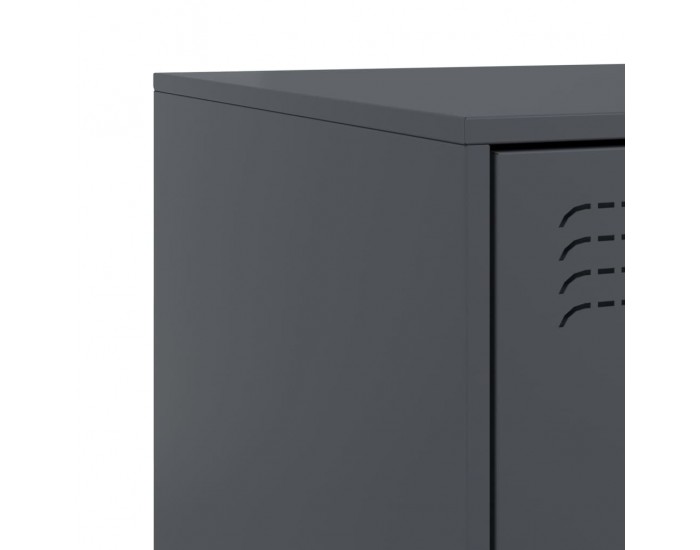 Sonata H Нощно шкафче, антрацит, 34,5x39х44 см, стомана
