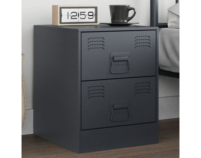 Sonata H Нощно шкафче, антрацит, 34,5x39х44 см, стомана