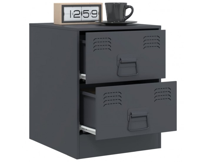 Sonata H Нощно шкафче, антрацит, 34,5x39х44 см, стомана