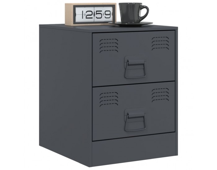 Sonata H Нощно шкафче, антрацит, 34,5x39х44 см, стомана