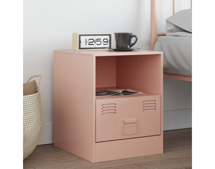 Sonata H Нощно шкафче, розово, 34,5x39x44 см, стомана