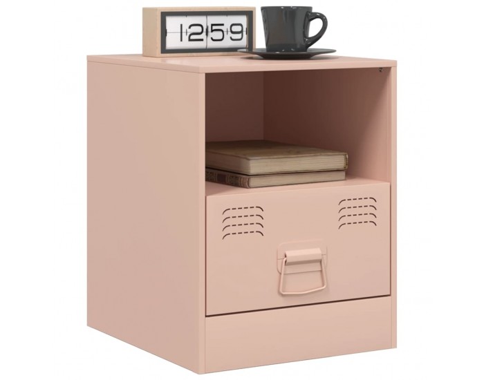 Sonata H Нощно шкафче, розово, 34,5x39x44 см, стомана
