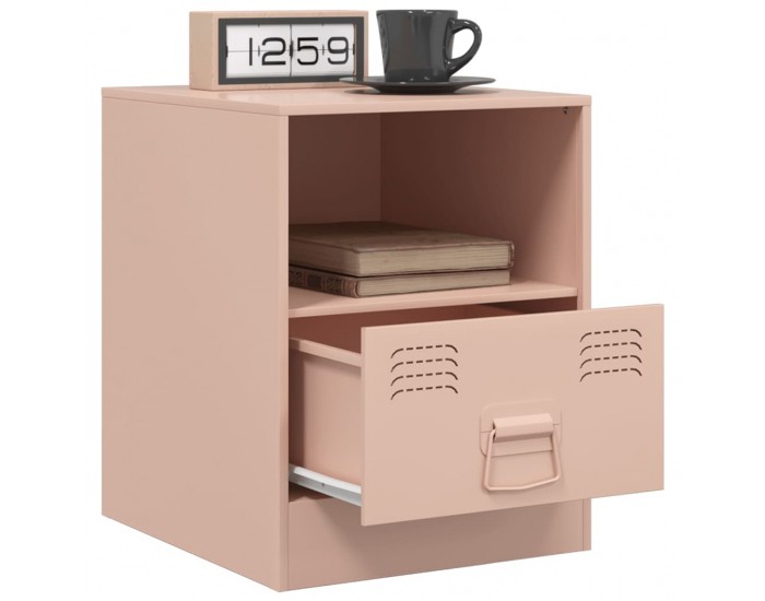 Sonata H Нощно шкафче, розово, 34,5x39x44 см, стомана
