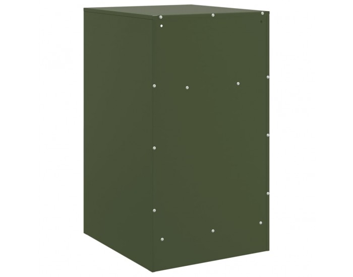 Sonata H Нощни шкафчета 2 бр маслиненозелени 34,5x39x62 см стомана