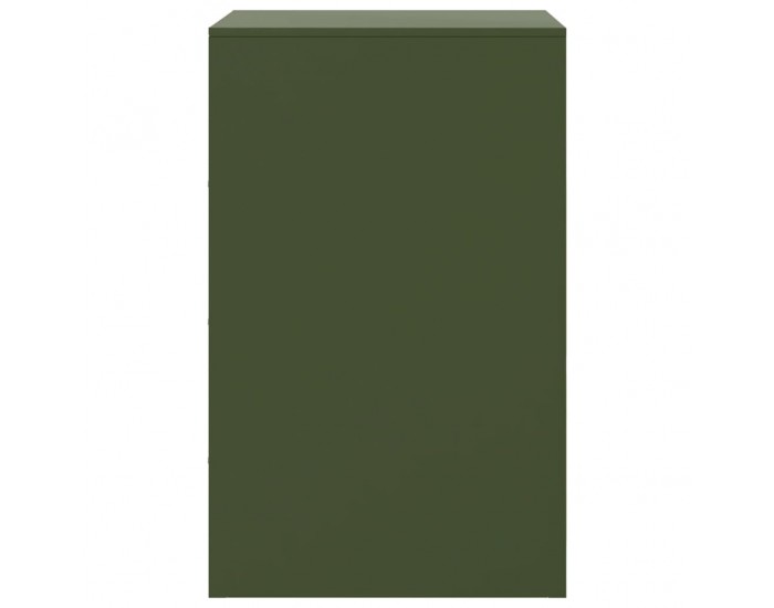 Sonata H Нощни шкафчета 2 бр маслиненозелени 34,5x39x62 см стомана