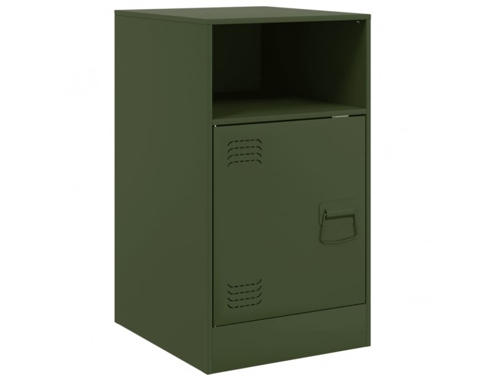 Sonata H Нощни шкафчета 2 бр маслиненозелени 34,5x39x62 см стомана