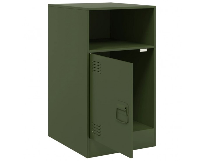 Sonata H Нощни шкафчета 2 бр маслиненозелени 34,5x39x62 см стомана