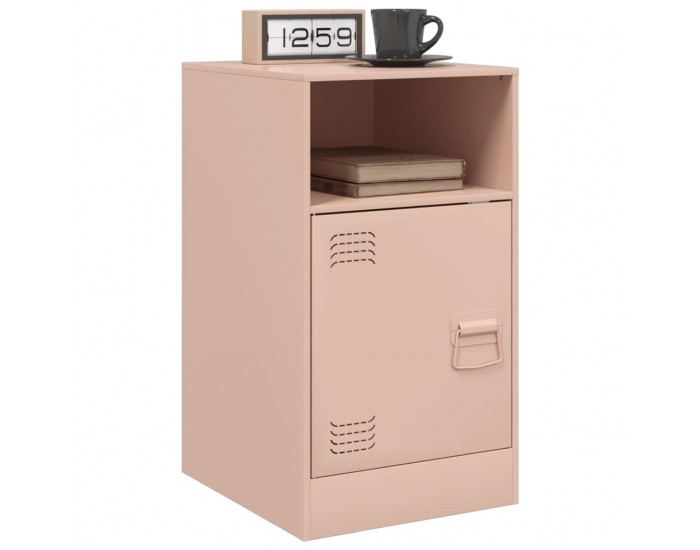 Sonata H Нощни шкафчета, 2 бр, розови, 34,5x39x62 см, стомана