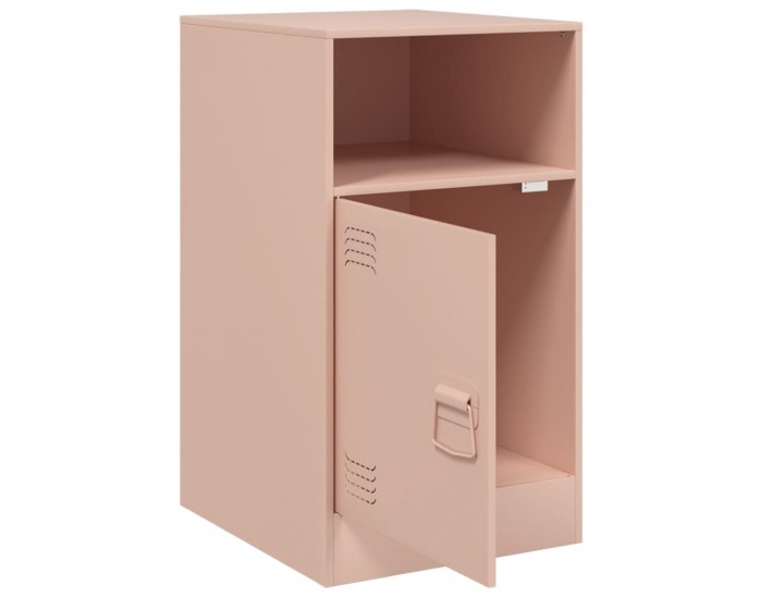 Sonata H Нощни шкафчета, 2 бр, розови, 34,5x39x62 см, стомана