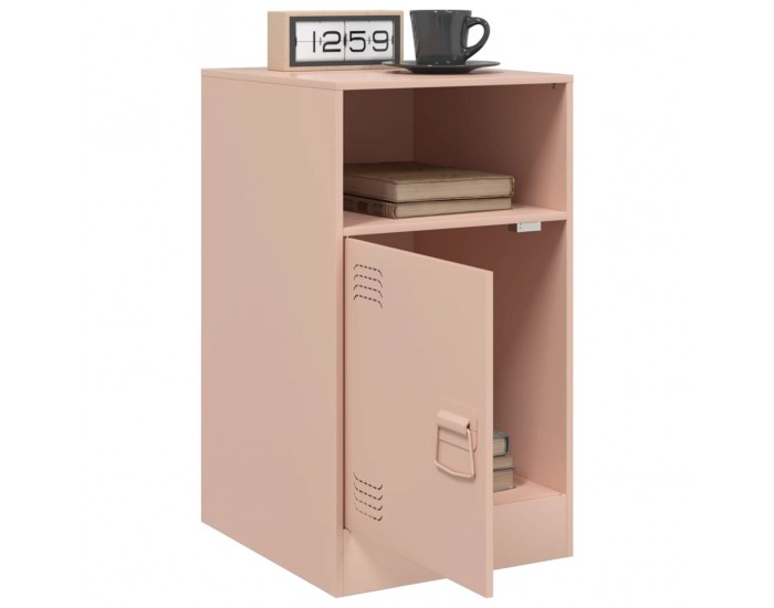 Sonata H Нощни шкафчета, 2 бр, розови, 34,5x39x62 см, стомана