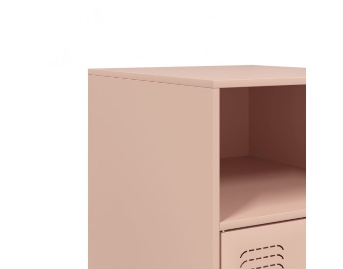 Sonata H Нощни шкафчета, 2 бр, розови, 34,5x39x62 см, стомана