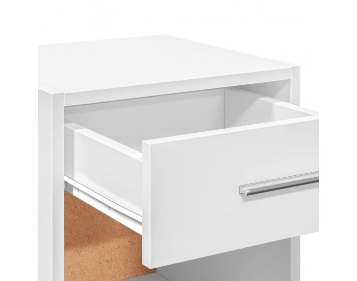 Sonata H Нощни шкафчета, 2 бр, бели, 35x34x65 см, инженерно дърво