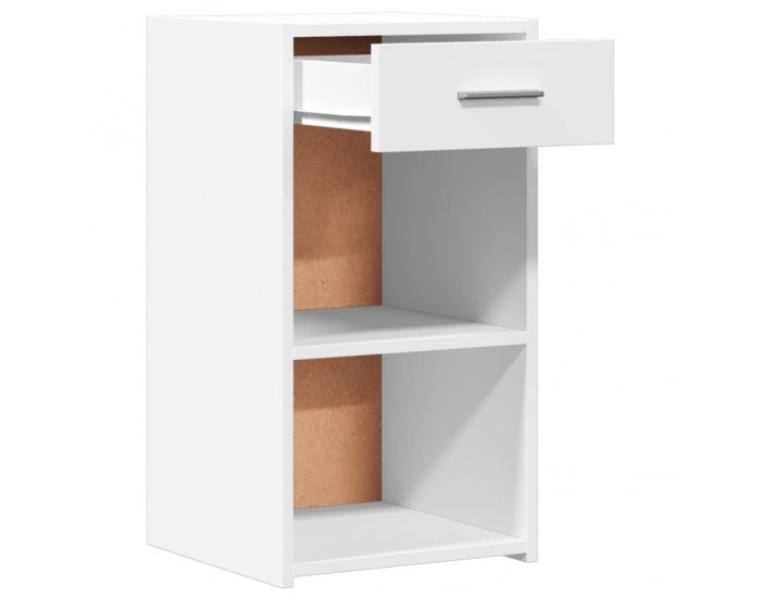 Sonata H Нощни шкафчета, 2 бр, бели, 35x34x65 см, инженерно дърво