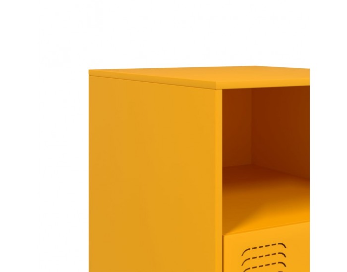 Sonata H Нощни шкафчета 2 бр горчица жълто 34,5x39x44 см стомана