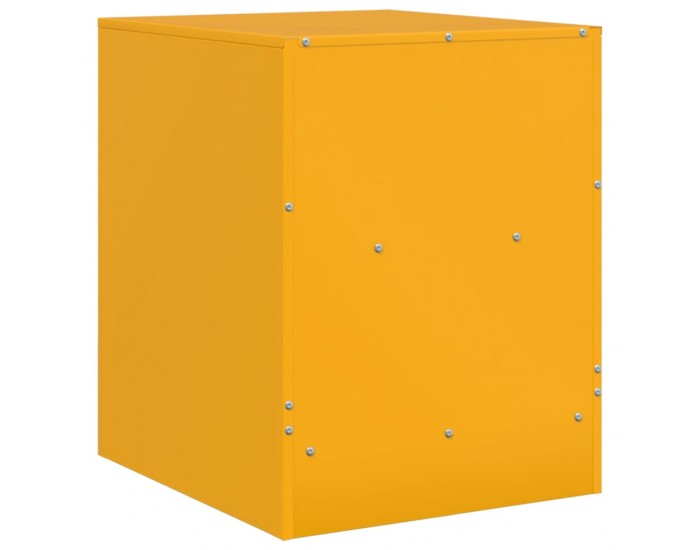 Sonata H Нощни шкафчета 2 бр горчица жълто 34,5x39x44 см стомана