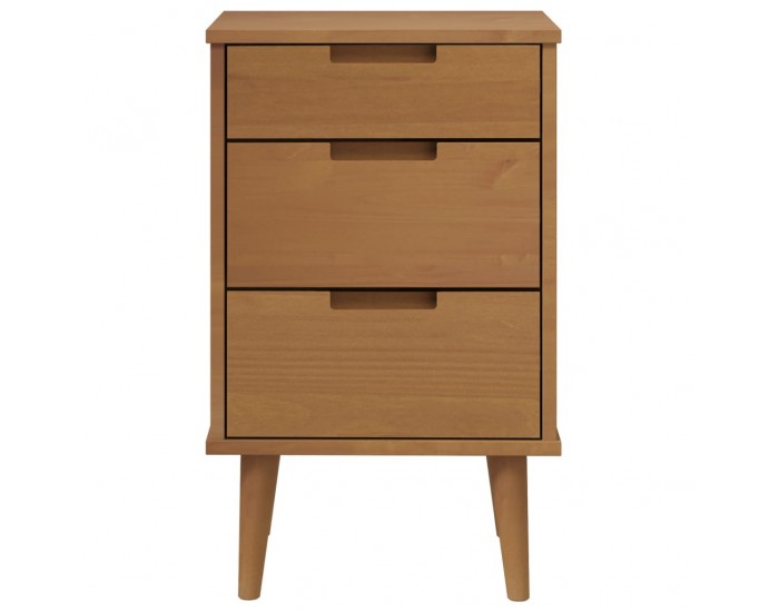 Sonata H Нощно шкафче MOLDE, кафяво, 40x35x65 см, борово дърво масив