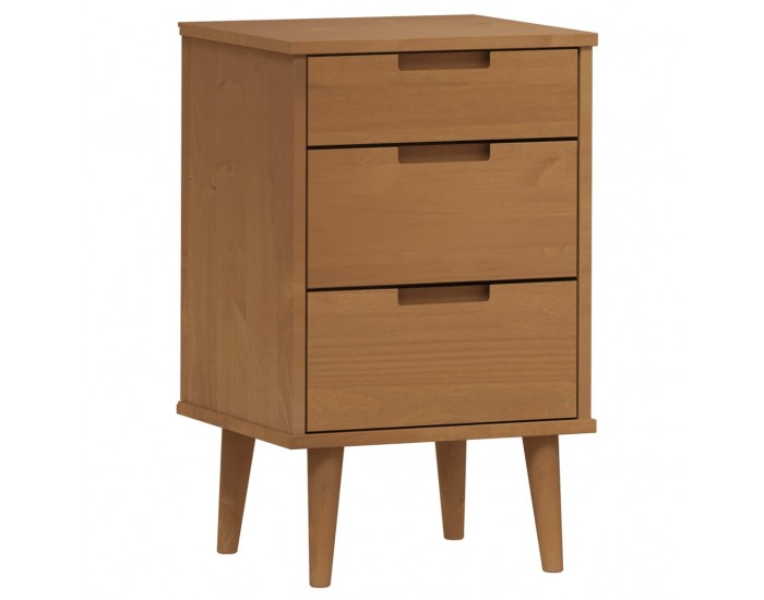 Sonata H Нощно шкафче MOLDE, кафяво, 40x35x65 см, борово дърво масив