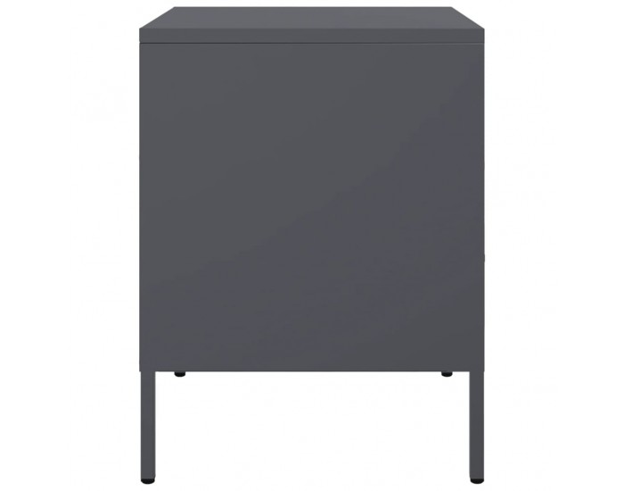 Sonata H Нощни шкафчета, 2 бр, антрацит, 36x39x50,5 см, стомана