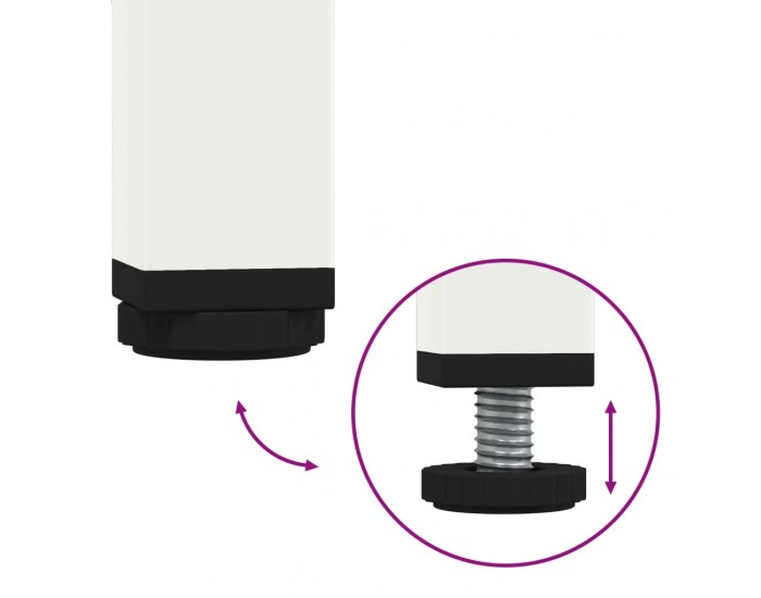 Sonata H Нощни шкафчета 2 бр бял 36x39x50,5 см стомана