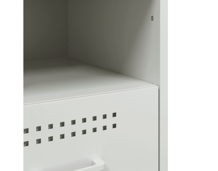 Sonata H Нощни шкафчета 2 бр бял 36x39x50,5 см стомана