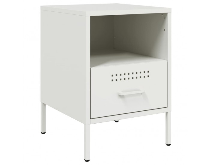 Sonata H Нощни шкафчета 2 бр бял 36x39x50,5 см стомана