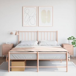 Sonata H Нощни шкафчета, 2 бр, розови, 36x39x50,5 см, стомана - Нощни шкафчета