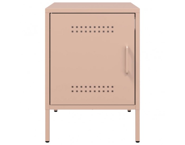 Sonata H Нощни шкафчета, 2 бр, розови, 36x39x50,5 см, стомана