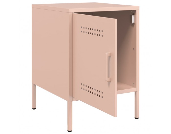 Sonata H Нощни шкафчета, 2 бр, розови, 36x39x50,5 см, стомана
